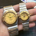 Copy Omega Constellation Lovers Watch - Two Tone Quartz Movement
